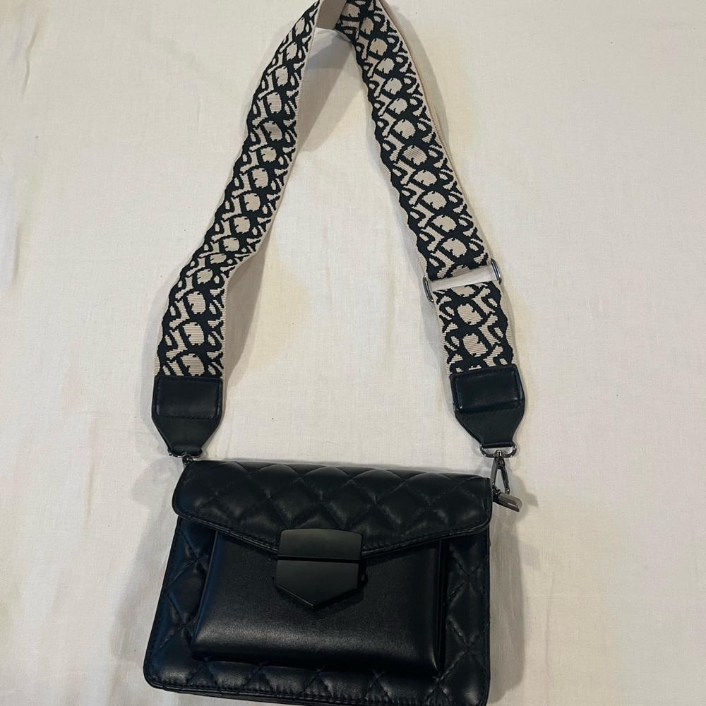 Black Quilted Crossbody Bag